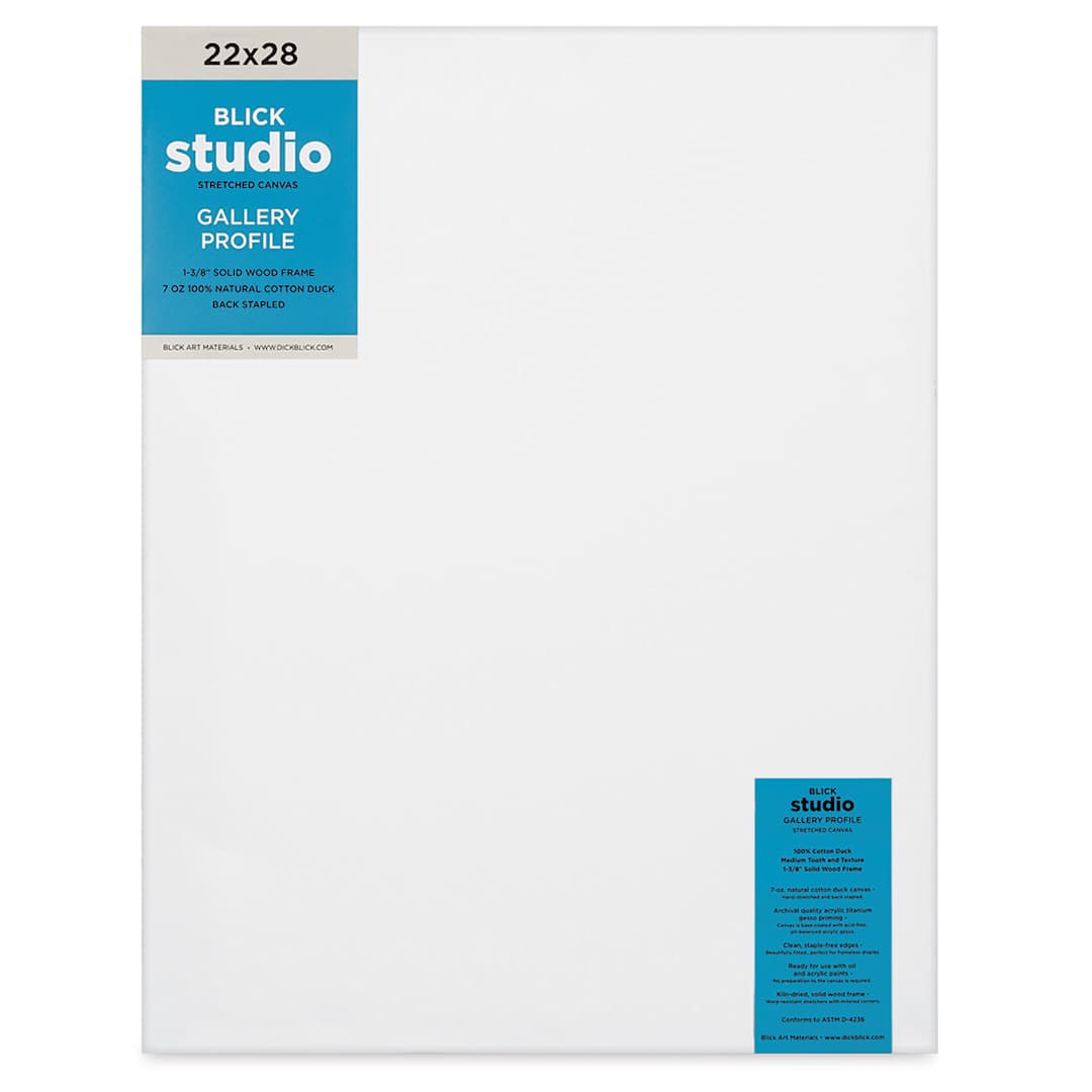 Open in modal - Blick Studio Stretched Cotton Canvas - Gallery Profile, 22" x 28" (front)