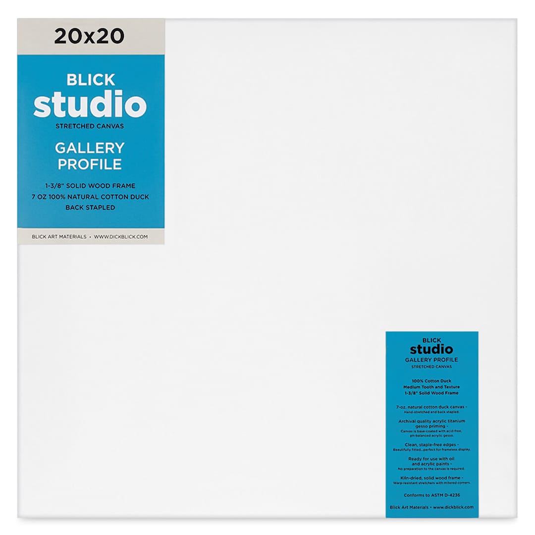 Open in modal - Blick Studio Stretched Cotton Canvas - Gallery Profile, 20" x 20" (front)