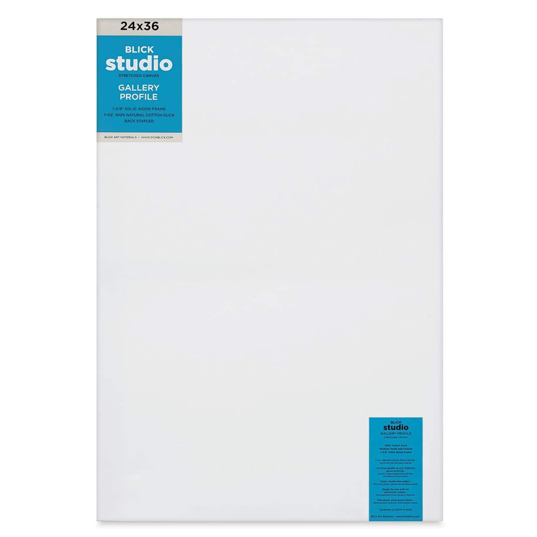 Open in modal - Blick Studio Stretched Cotton Canvas - Gallery Profile, 24" x 36" (front)