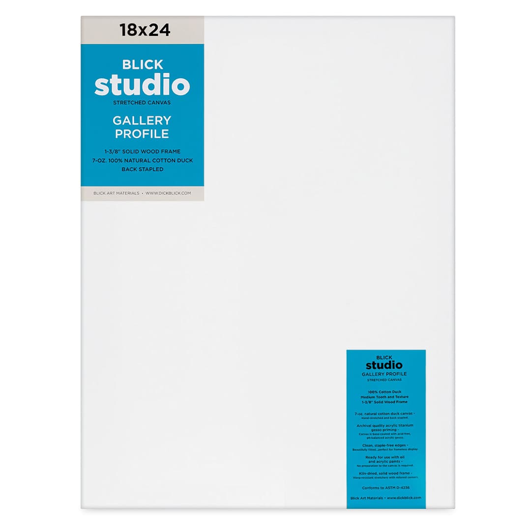 Open in modal - Blick Studio Stretched Cotton Canvas - Gallery Profile, 18" x 24" (front)