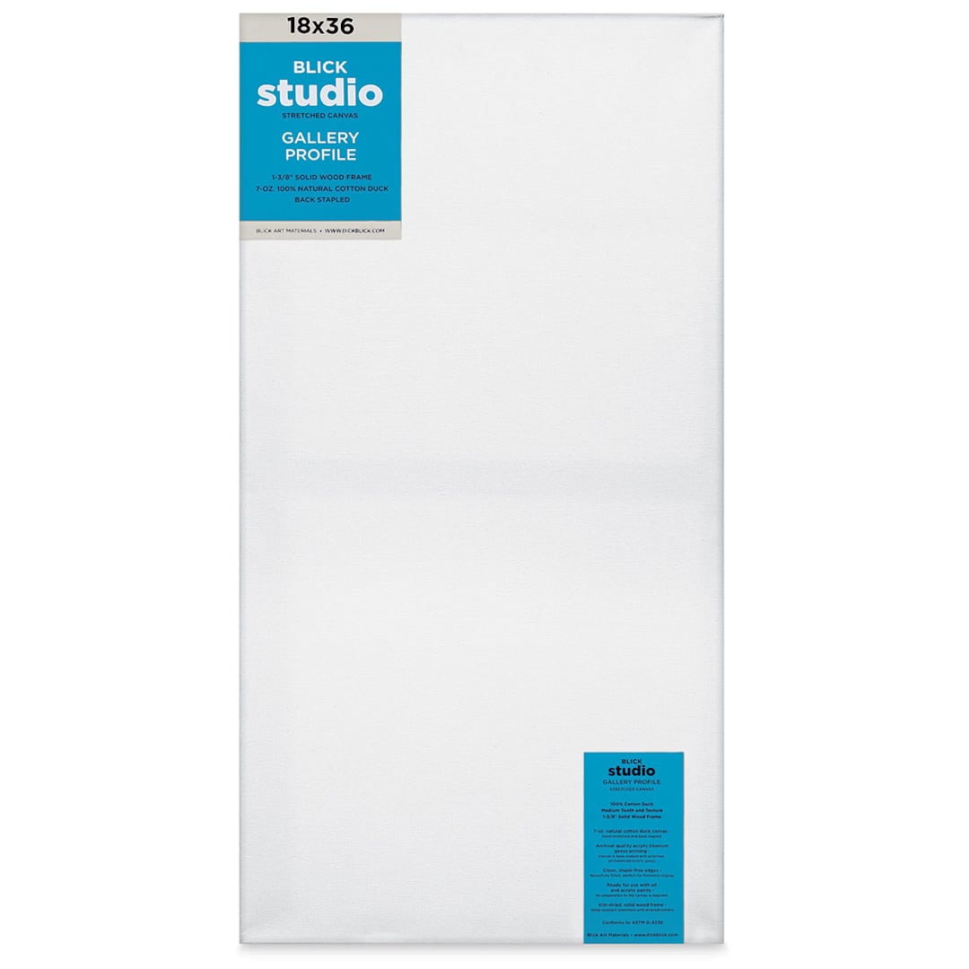 Open in modal - Blick Studio Stretched Cotton Canvas - Gallery Profile, 18" x 36" (front)