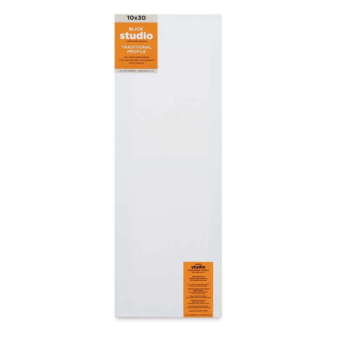 Open in modal - Blick Studio Stretched Cotton Canvas - Traditional Profile, 10" x 30" (front)