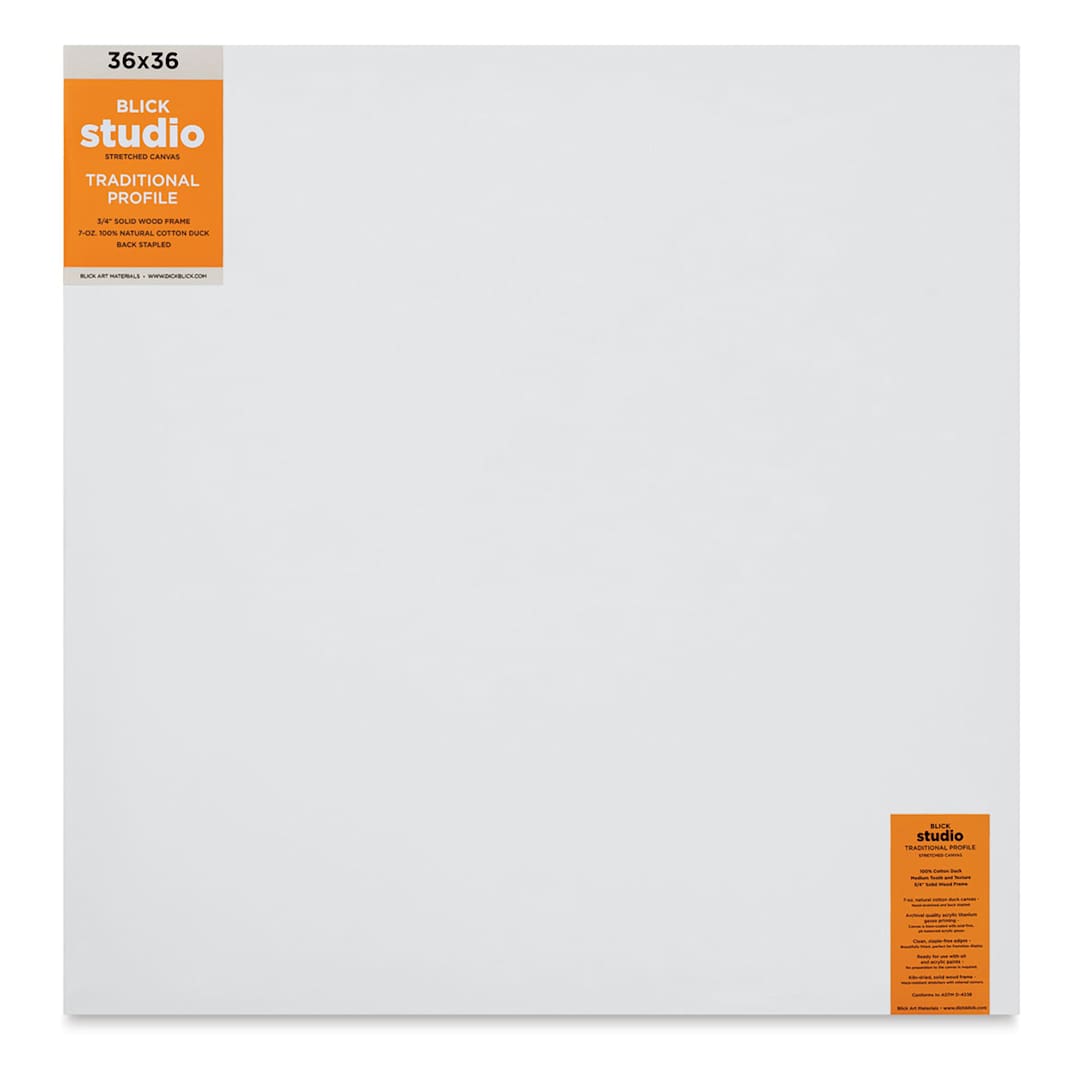Open in modal - Blick Studio Stretched Cotton Canvas - Traditional Profile, 36" x 36" (front)