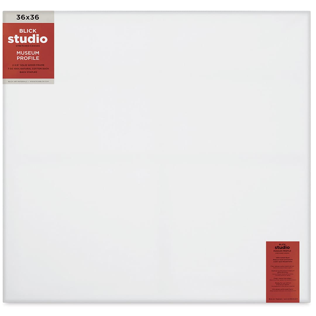 Open in modal - Blick Studio Stretched Cotton Canvas - Museum Profile, 36" x 36" (front)