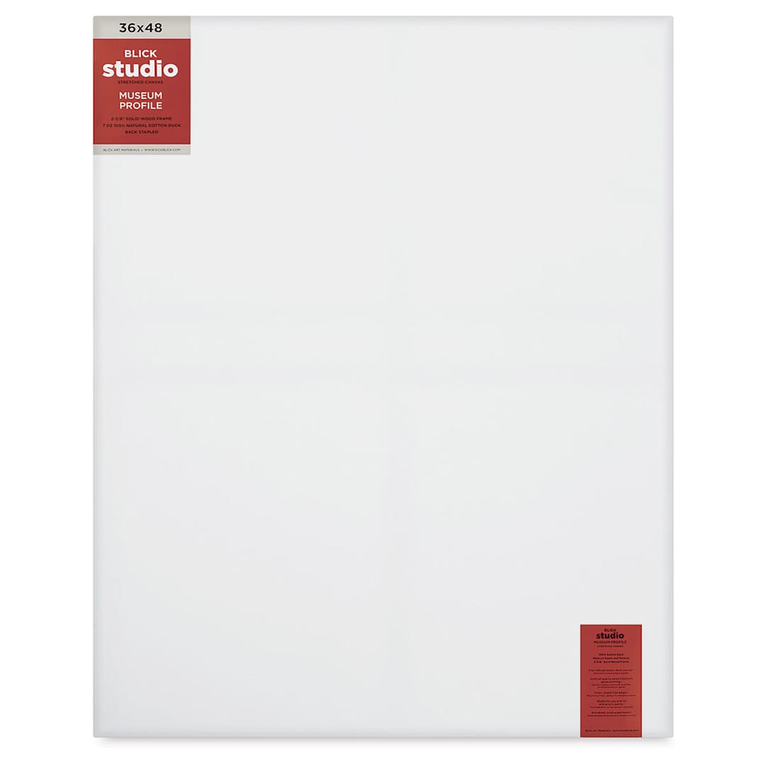 Open in modal - Blick Studio Stretched Cotton Canvas - Museum Profile, 36" x 48" (front)