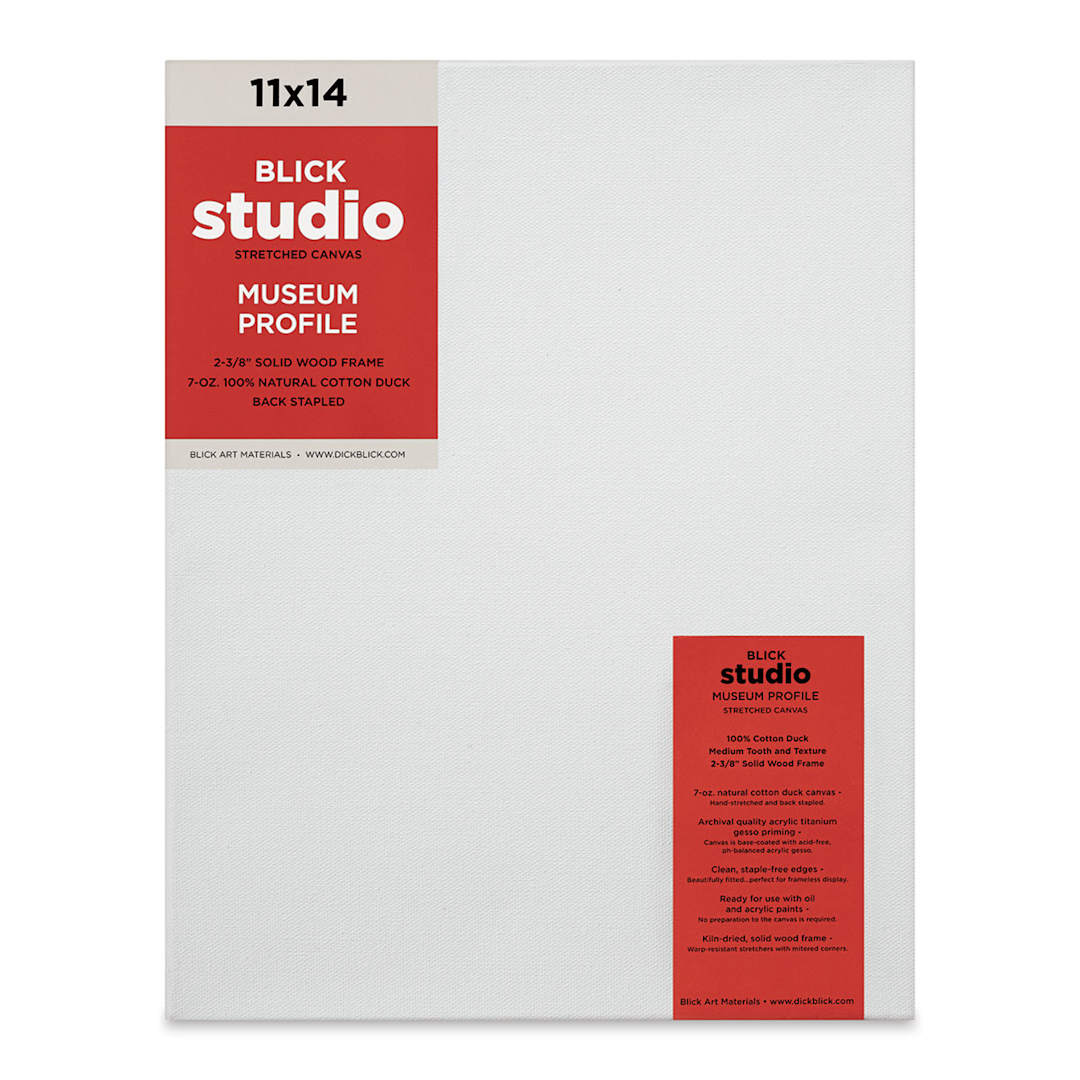 Open in modal - Blick Studio Stretched Cotton Canvas - Museum Profile, 11" x 14"