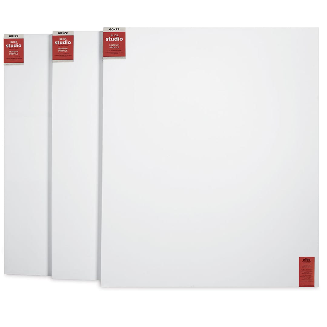 Open in modal - Blick Studio Stretched Cotton Canvas - Museum Profile, 60" x 72", Pkg of 3 (fronts)