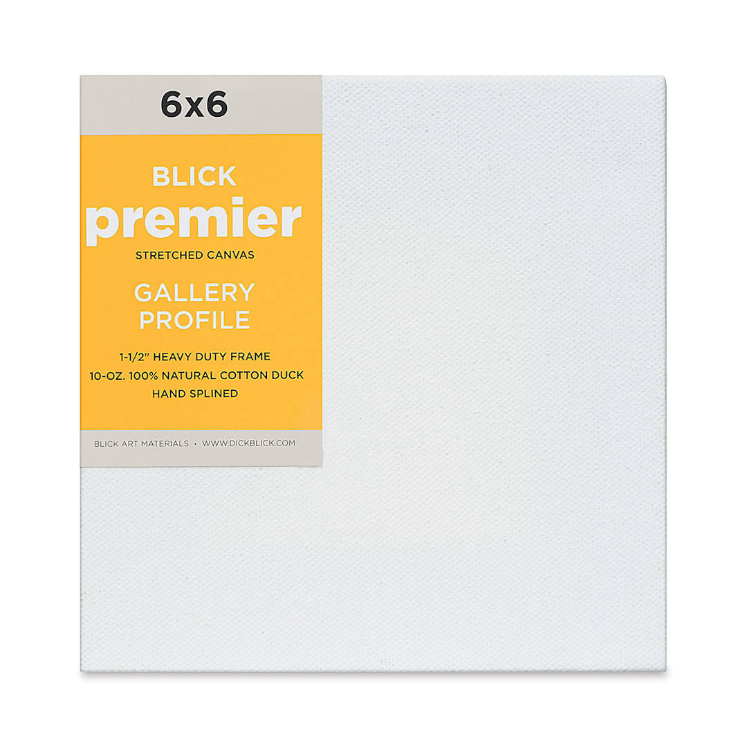 Open in modal - Blick Premier Stretched Cotton Canvas - Gallery Profile, Splined, 6" x 6" (front)