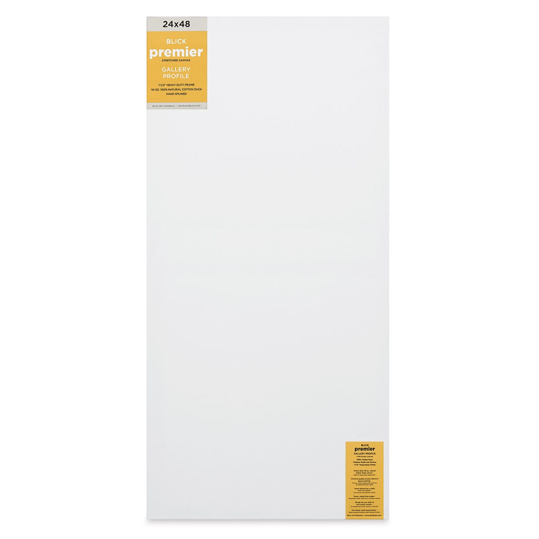 Open in modal - Blick Premier Stretched Cotton Canvas - Gallery Profile, Splined, 24" x 48" (front)