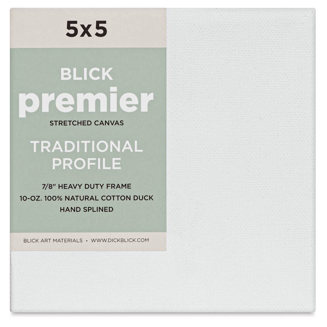 Open in modal - Blick Premier Stretched Cotton Canvas - Traditional Profile, Splined, 5" x 5", front