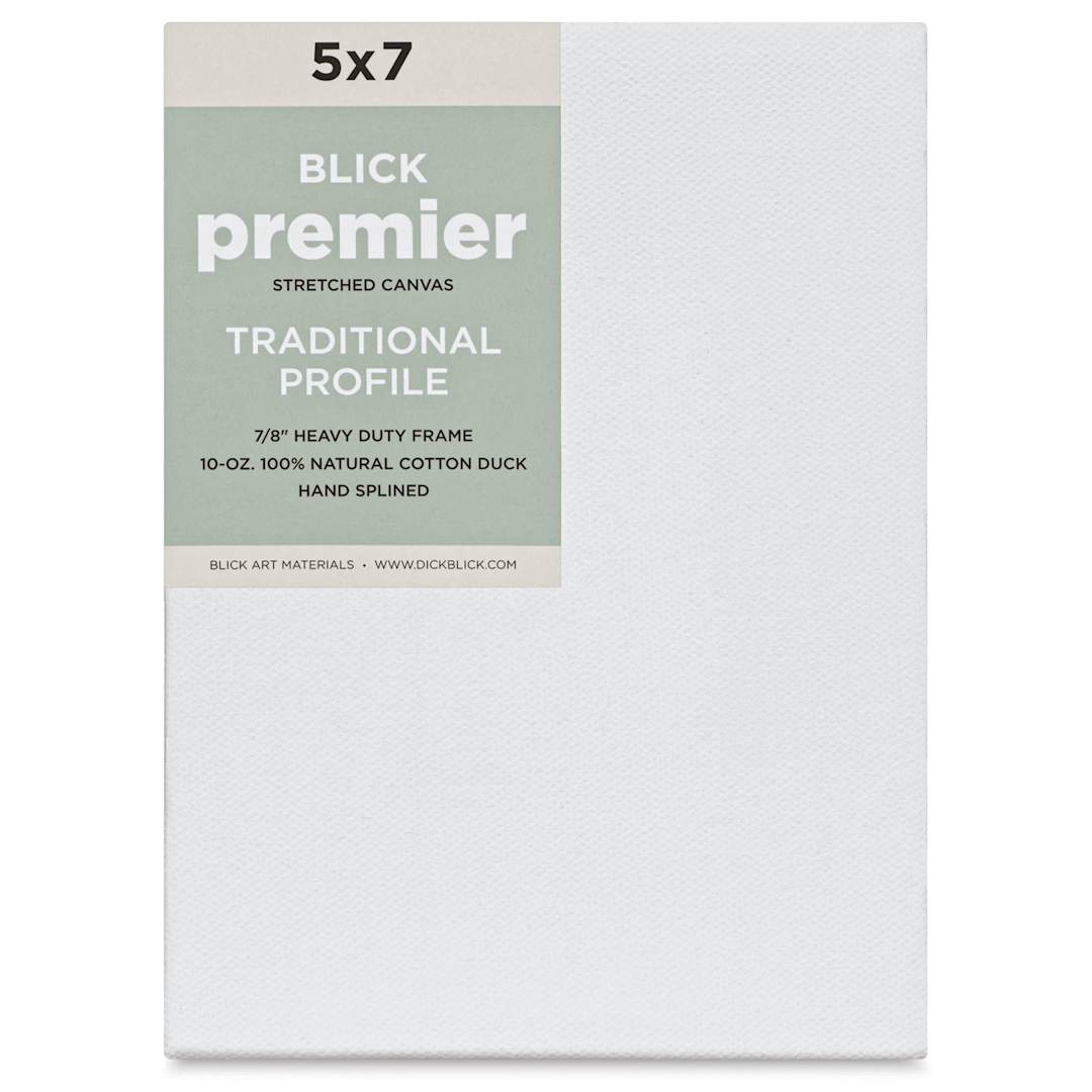 Open in modal - Blick Premier Stretched Cotton Canvas - Traditional Profile, Splined, 5" x 7", front