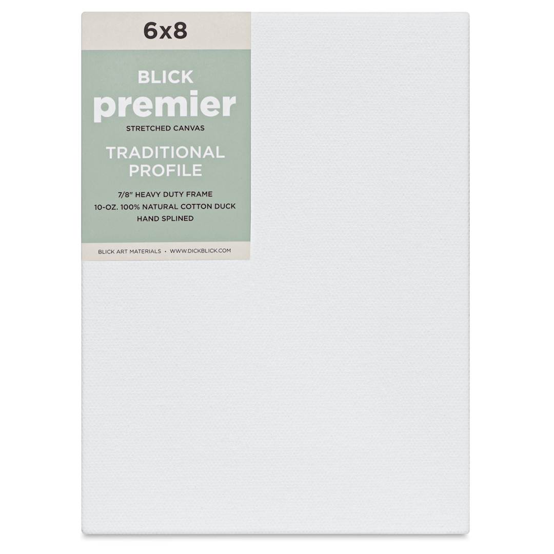 Open in modal - Blick Premier Stretched Cotton Canvas - Traditional Profile, Splined, 6" x 8", front