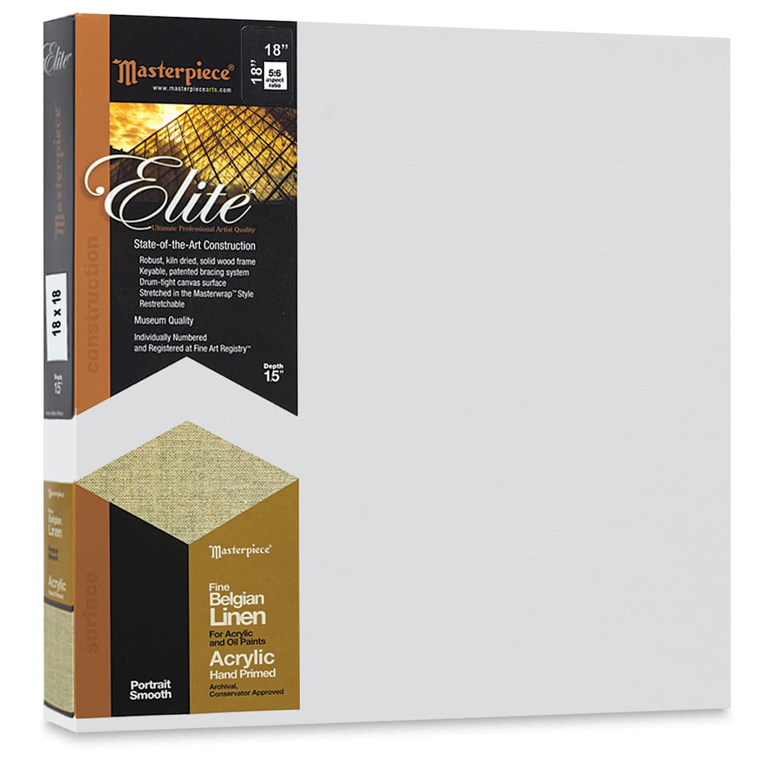 Open in modal - Masterpiece Elite Portrait Smooth Canvas - 18" x 18", Acrylic Primed