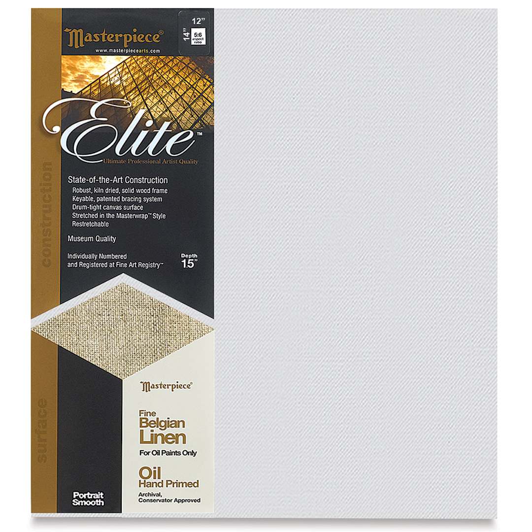 Open in modal - Masterpiece Elite Portrait Smooth Canvas - 12" x 14", Oil Primed