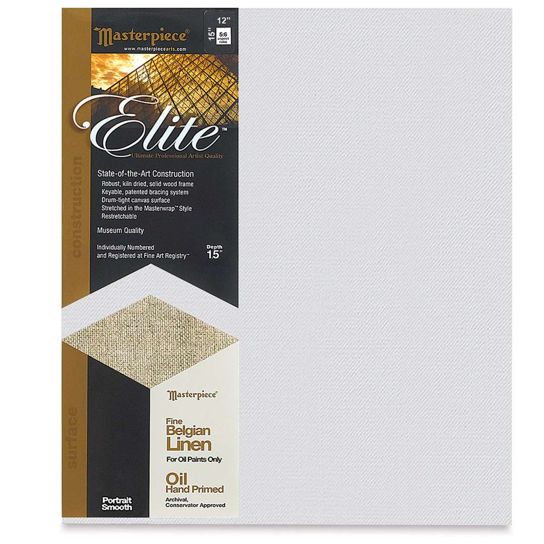 Open in modal - Masterpiece Elite Portrait Smooth Canvas - 12" x 15", Oil Primed
