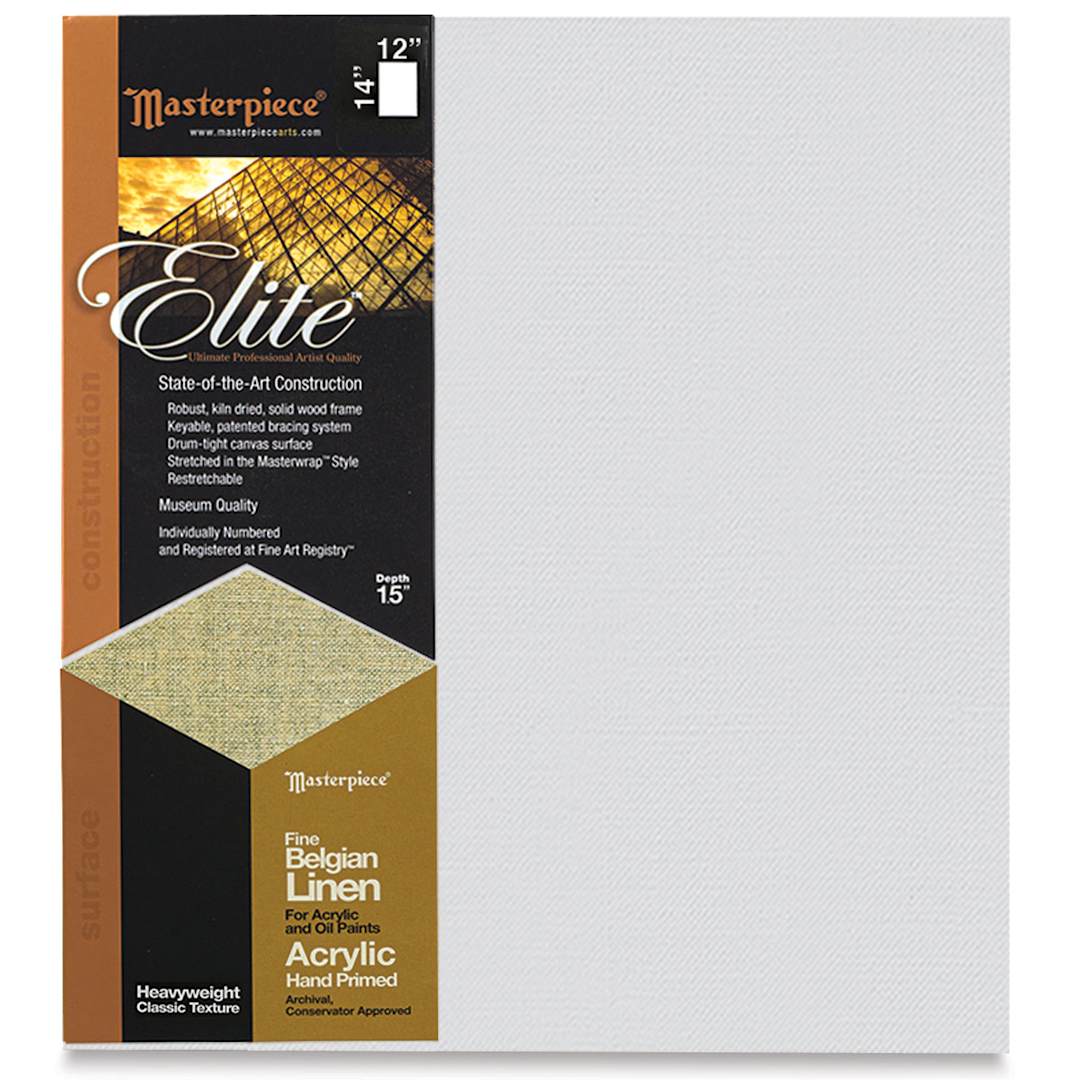 Open in modal - Masterpiece Elite Heavy-Weight Canvas - 12" x 14", Acrylic Primed 