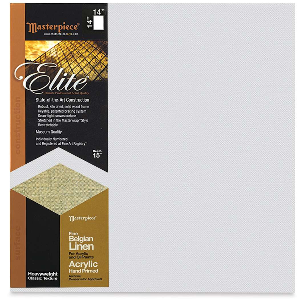 Open in modal - Masterpiece Elite Heavyweight Canvas - 14" x 14", Acrylic Primed