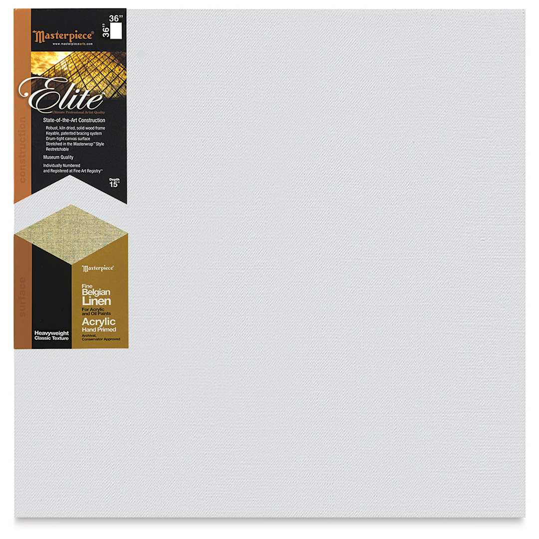 Open in modal - Masterpiece Elite Heavyweight Canvas - 36" x 36", Acrylic Primed