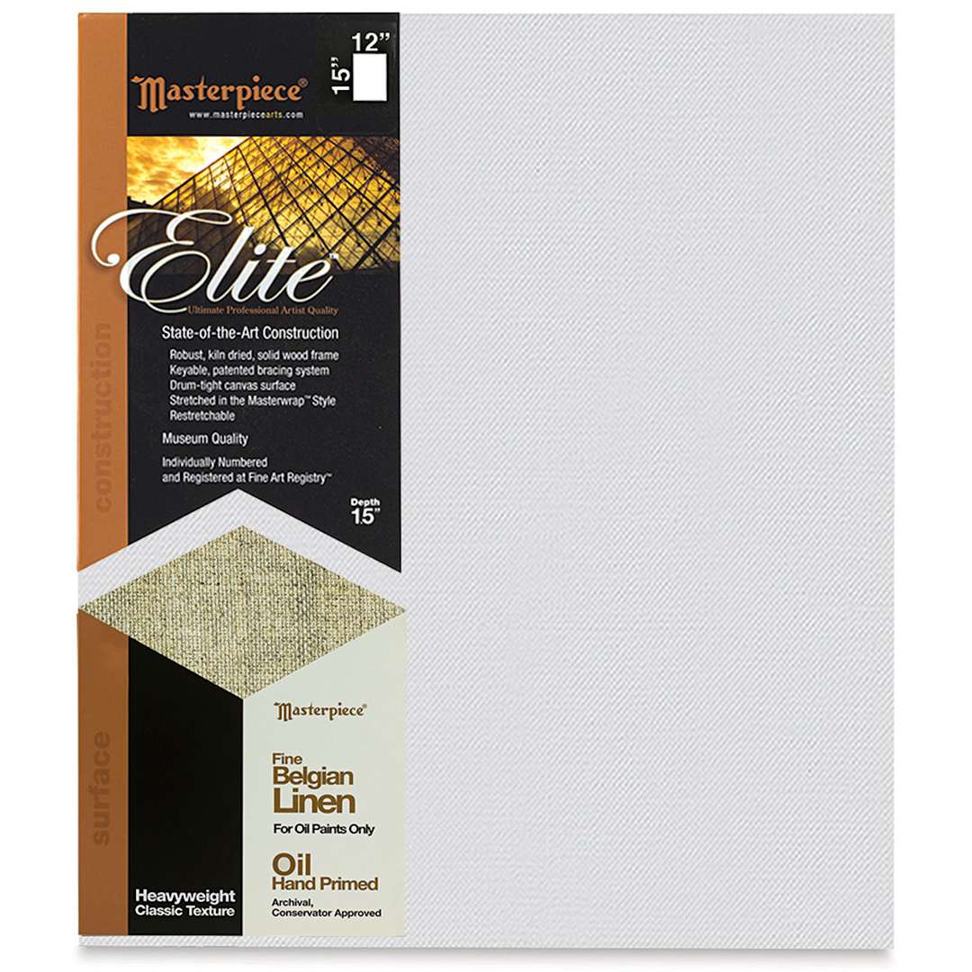 Open in modal - Masterpiece Elite Heavyweight Canvas - 12" x 15", Oil Primed