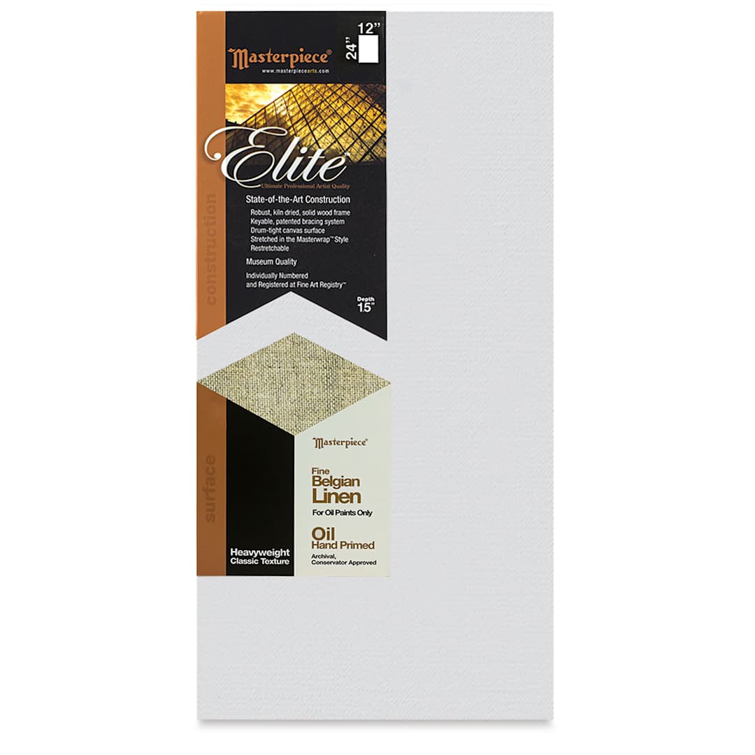 Open in modal - Masterpiece Elite Heavyweight Canvas - 12" x 24", Oil Primed