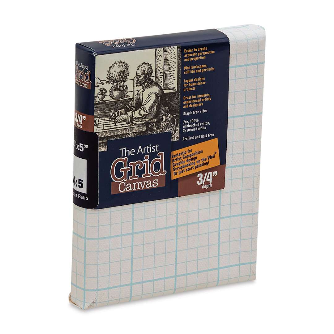 Open in modal - The Artist Grid 3/4" Profile Cotton Canvas - 4" x 5"