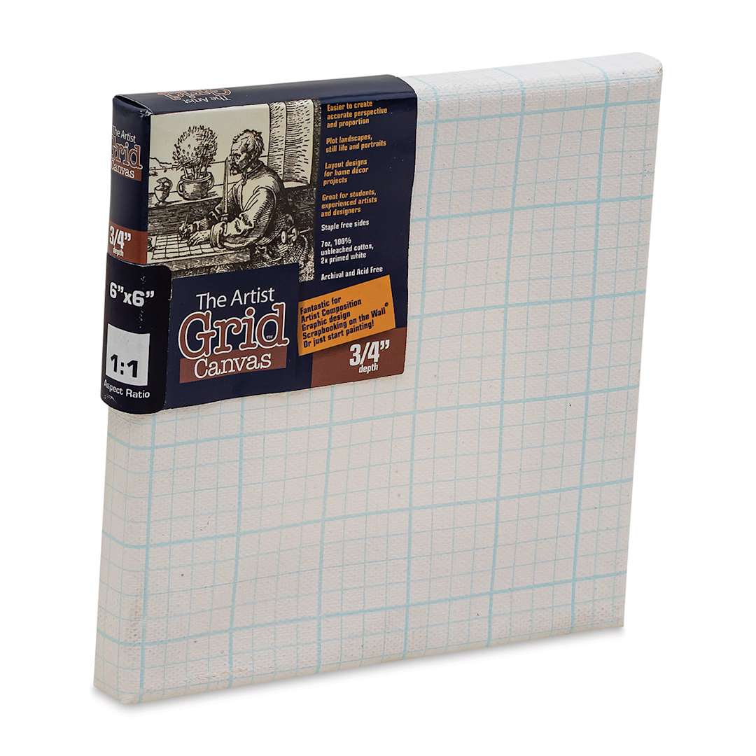 Open in modal - The Artist Grid 3/4" Profile Cotton Canvas - 6" x 6"