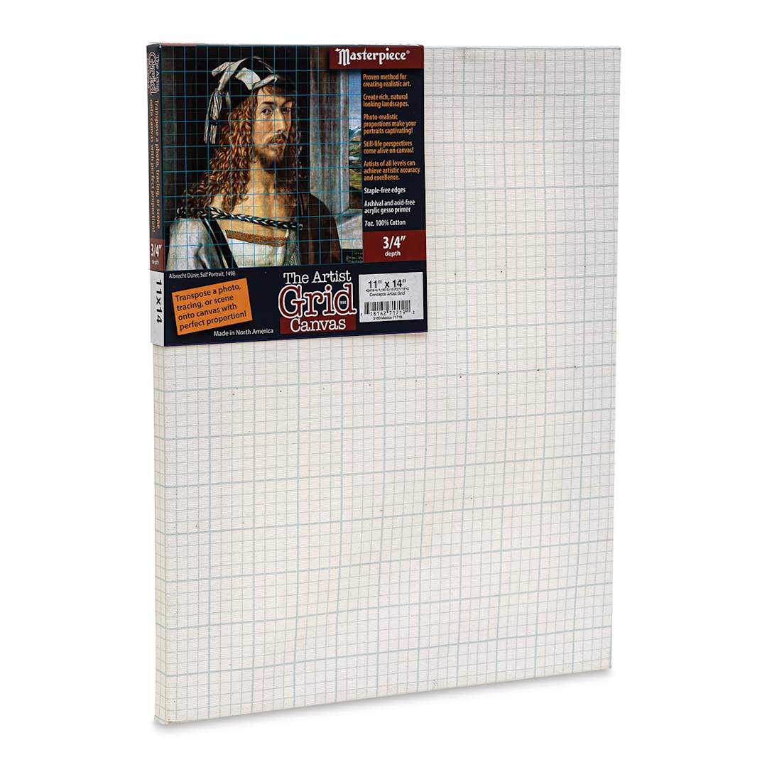 Open in modal - The Artist Grid 3/4" Profile Cotton Canvas - 11" x 14", Artist Grid
