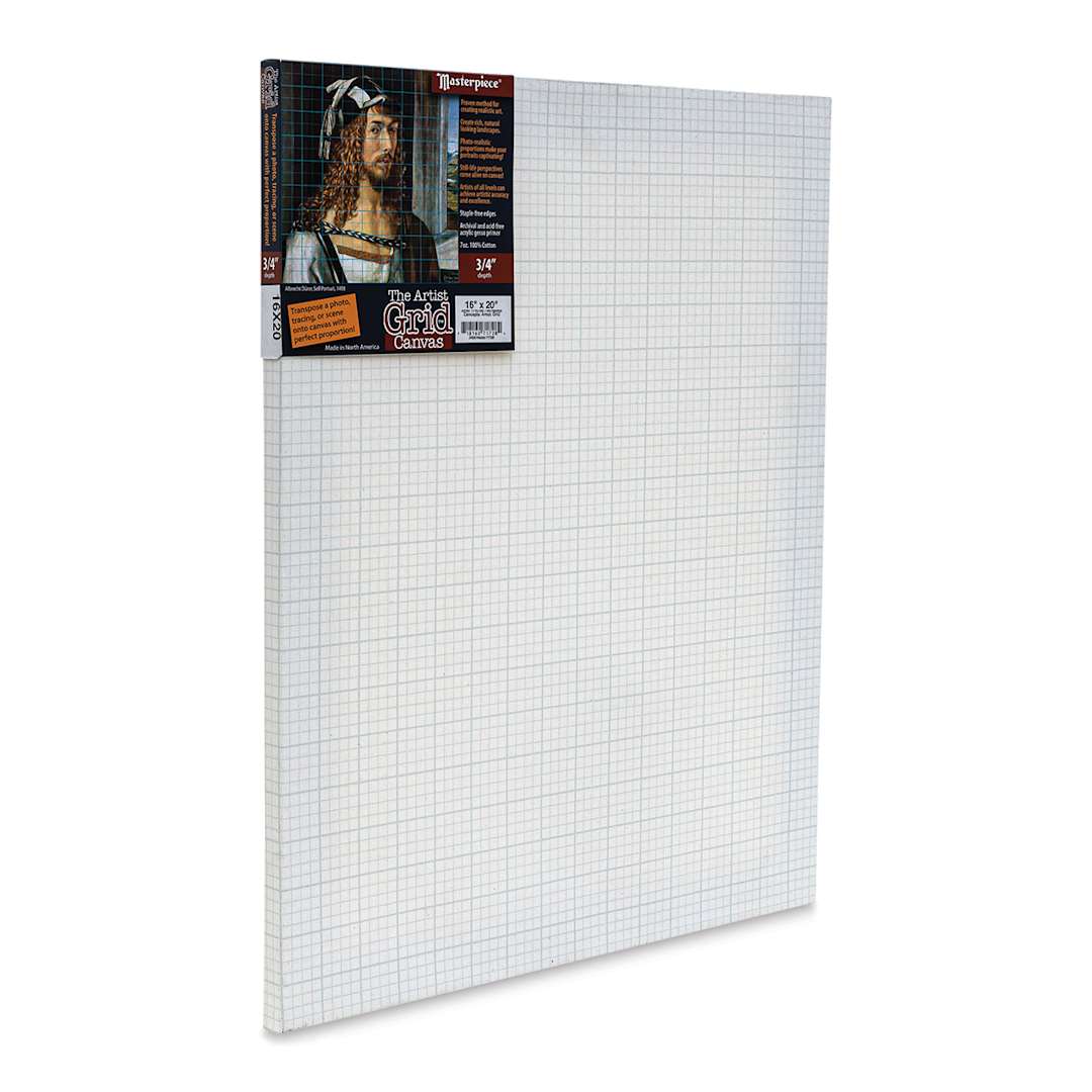 Open in modal - The Artist Grid 3/4" Profile Cotton Canvas - 16" x 20", Artist Grid