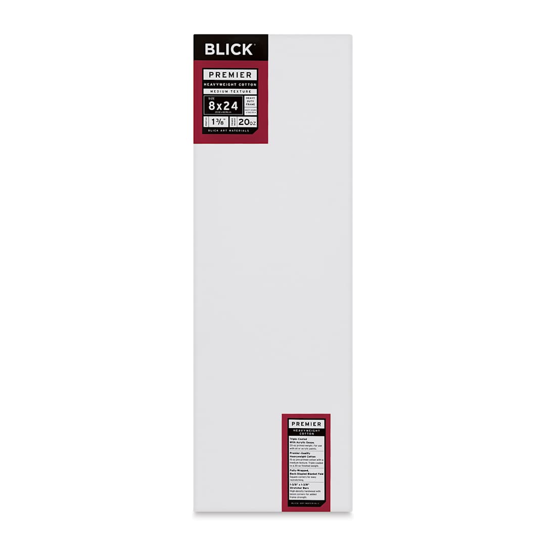 Open in modal - Blick Premier Heavyweight Stretched Cotton Canvas - 8" x 24", 1-3/8" Profile