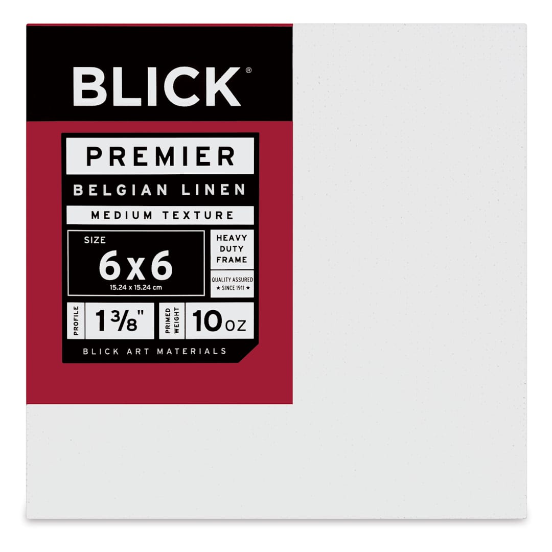 Open in modal - Blick Premier Belgian Linen - 6" x 6", Oil-Primed, 1-3/8" Profile