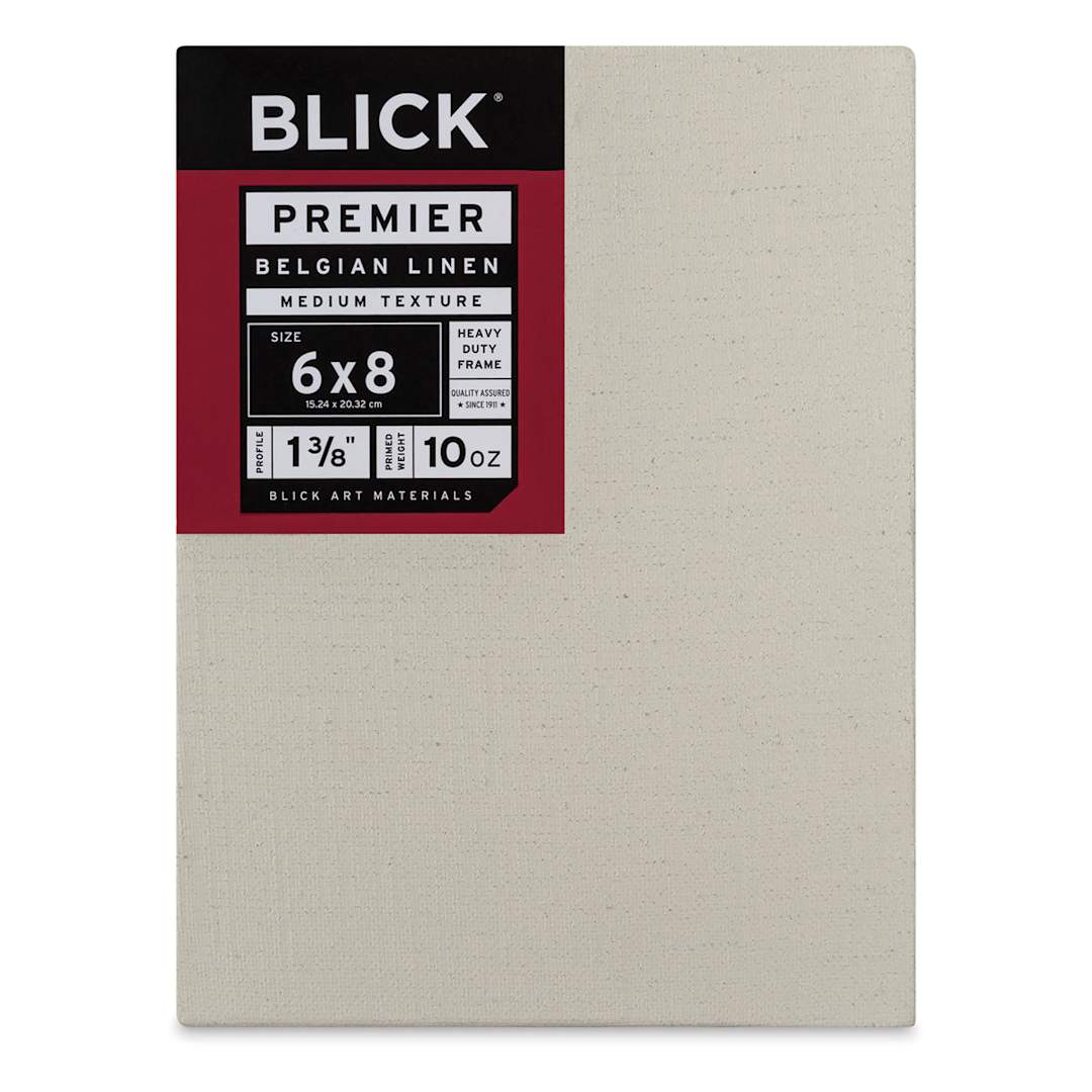 Open in modal - Blick Premier Belgian Linen - 6" x 8", Oil-Primed, 1-3/8" Profile