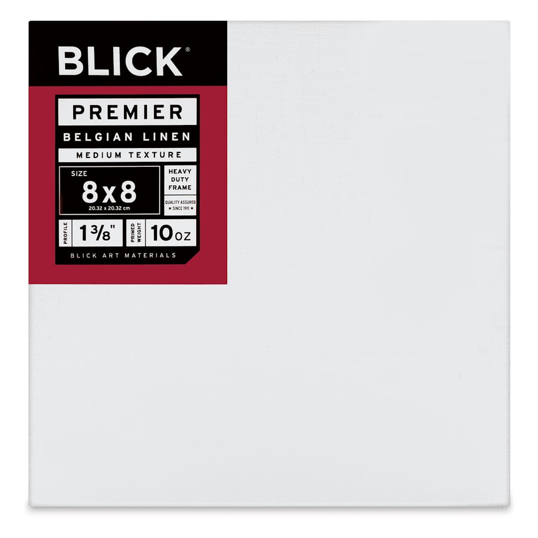 Open in modal - Blick Premier Belgian Linen - 8" x 8", Oil-Primed, 1-3/8" Profile