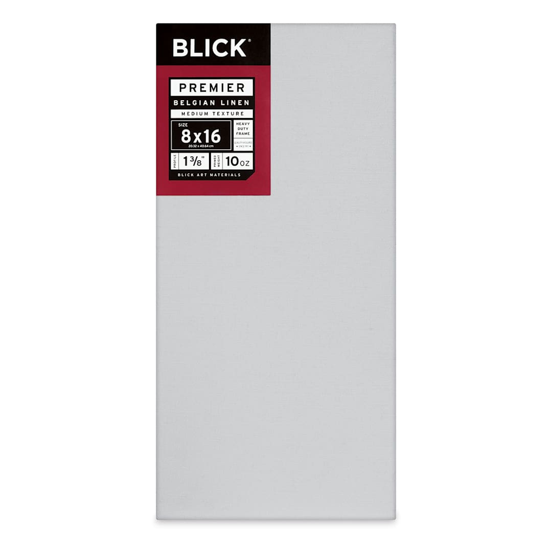 Open in modal - Blick Premier Belgian Linen - 8" x 16", Oil-Primed, 1-3/8" Profile