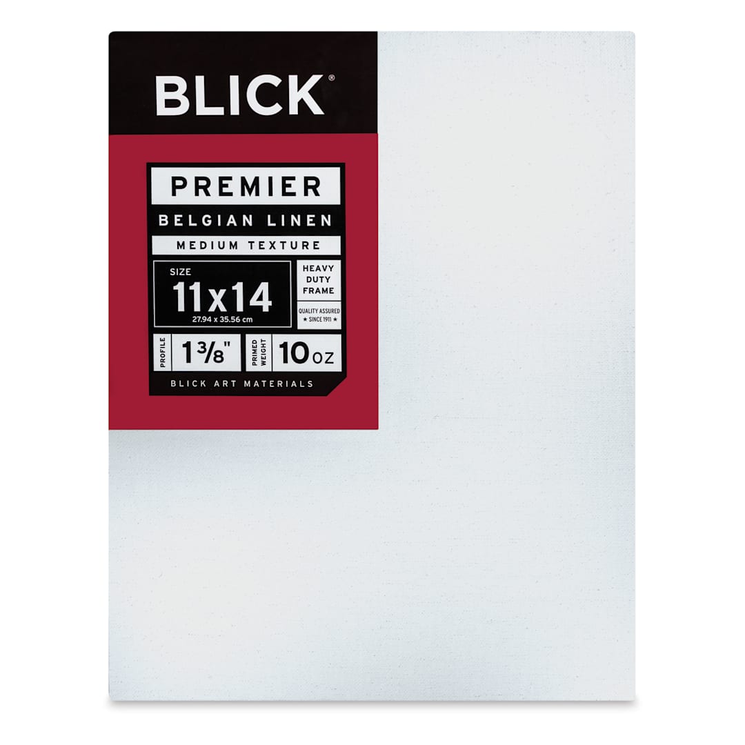 Open in modal - Blick Premier Belgian Linen - 11" x 14", Oil-Primed, 1-3/8" Profile