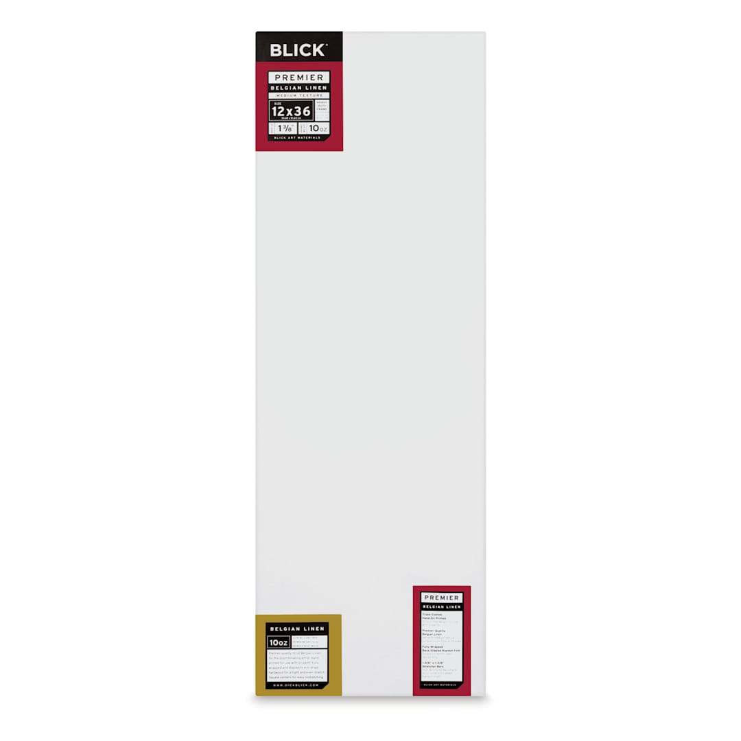 Open in modal - Blick Premier Belgian Linen - 12" x 36", Oil-Primed, 1-3/8" Profile