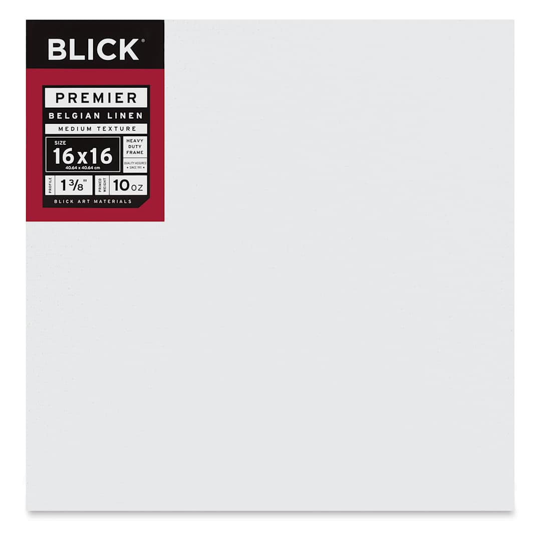 Open in modal - Blick Premier Belgian Linen - 16" x 16", Oil-Primed, 1-3/8" Profile