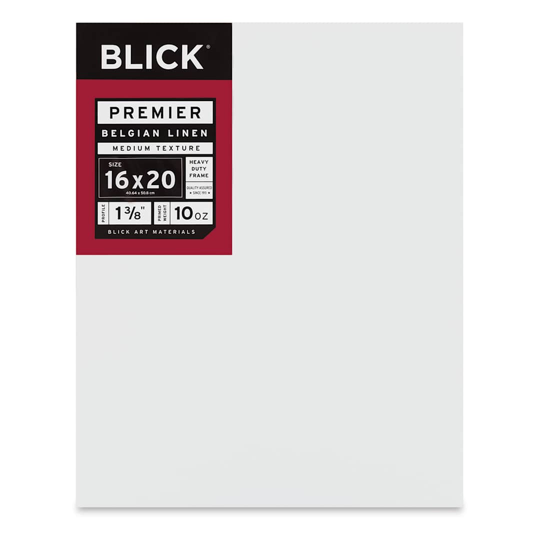 Open in modal - Blick Premier Belgian Linen - 16" x 20", Oil-Primed, 1-3/8" Profile