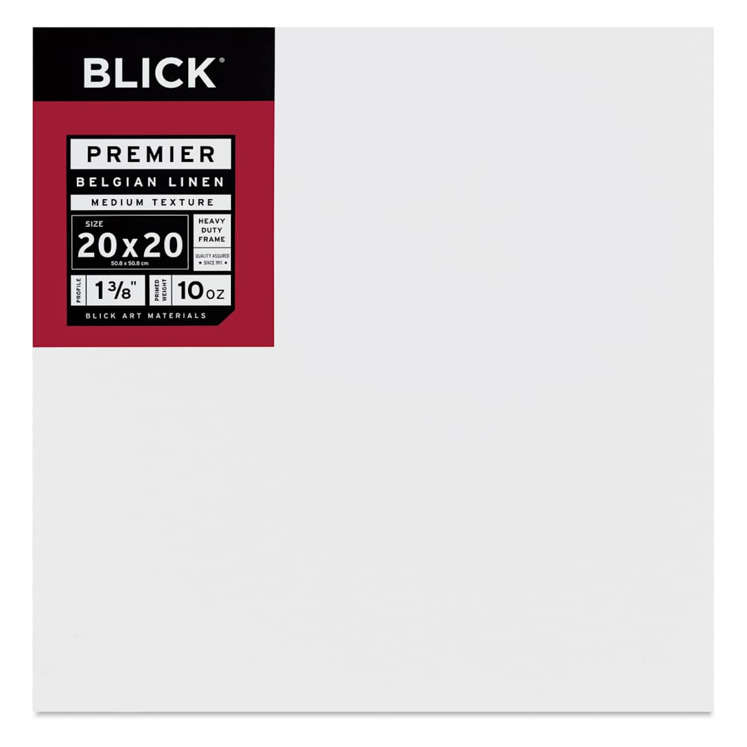 Open in modal - Blick Premier Belgian Linen - 20" x 20", Oil-Primed, 1-3/8" Profile