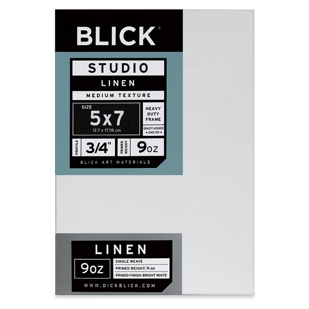 Open in modal - Blick Studio Linen Stretched Canvas - 5" x 7", Traditional 3/4" Profile