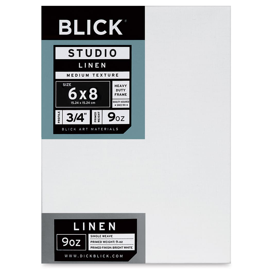 Open in modal - Blick Studio Linen Stretched Canvas - 6" x 8", Traditional 3/4" Profile