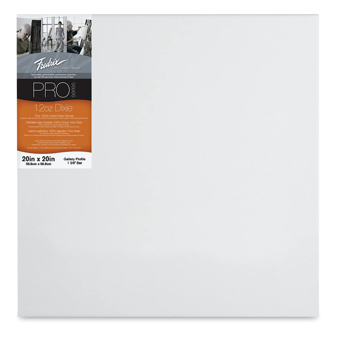 Open in modal - Fredrix Pro Series Dixie Gallery Profile Canvas - 20" x 20", 1-3/8" Profile