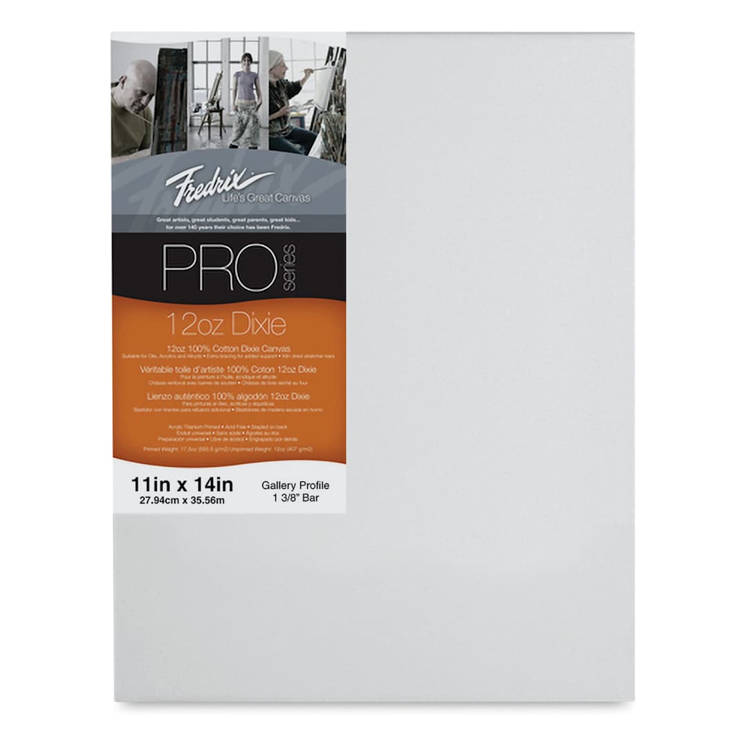 Open in modal - Fredrix Pro Series Dixie Gallery Profile Canvas - 11" x 14", 1-3/8" Profile
