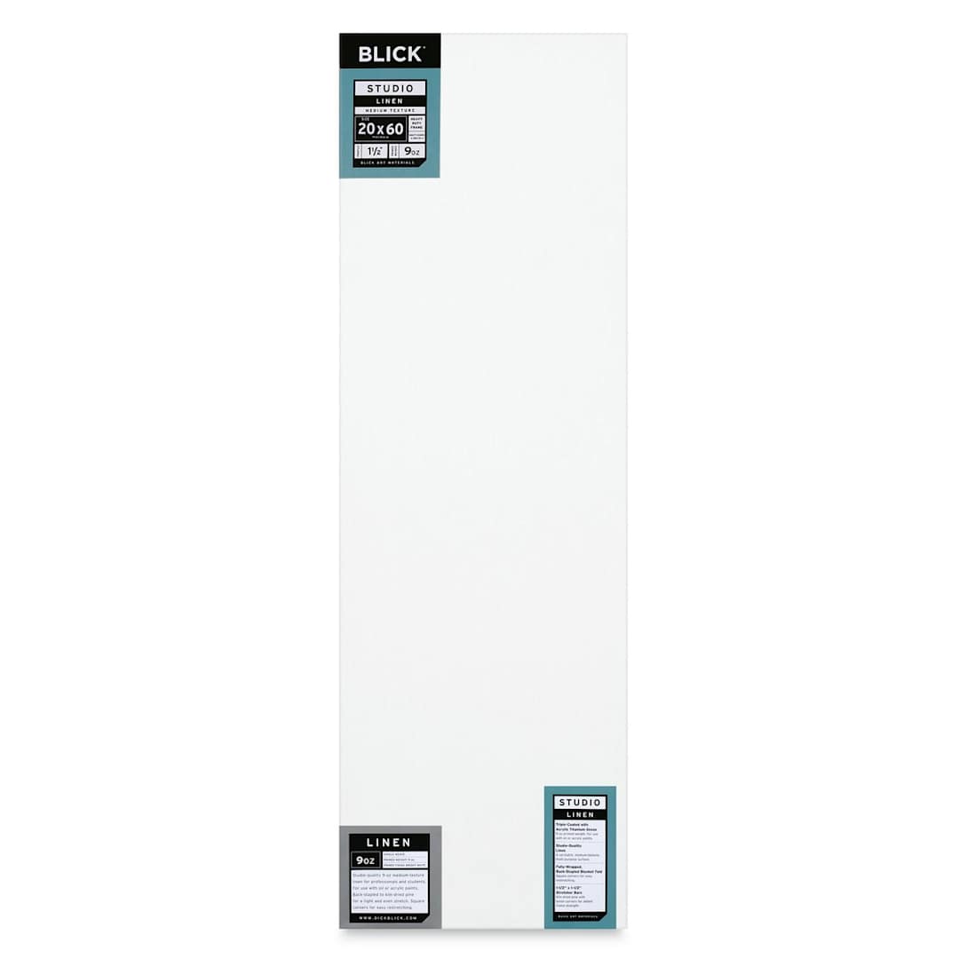 Open in modal - Blick Studio Linen Stretched Canvas - 20" x 60", Gallery 1-1/2" Profile