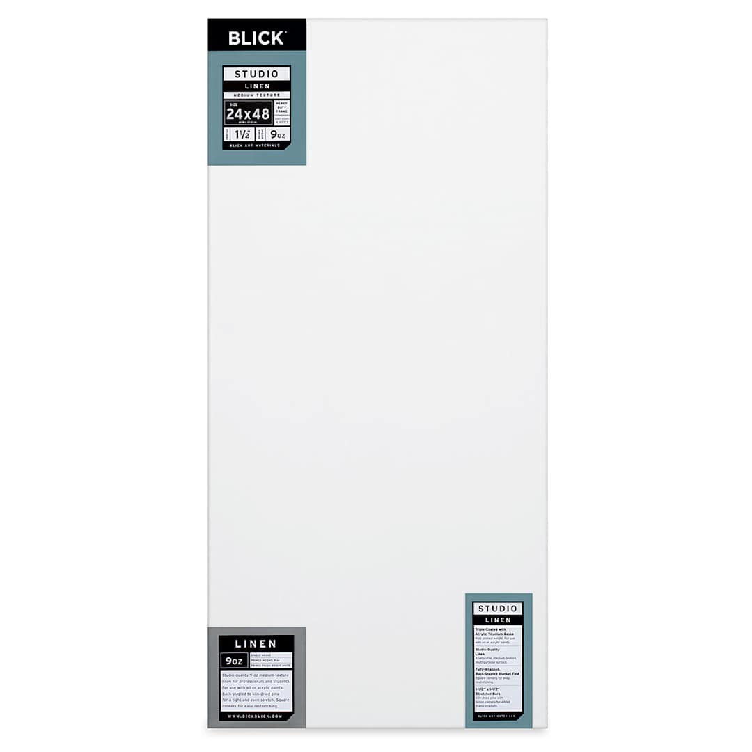 Open in modal - Blick Studio Linen Stretched Canvas - 24" x 48", Gallery 1-1/2" Profile