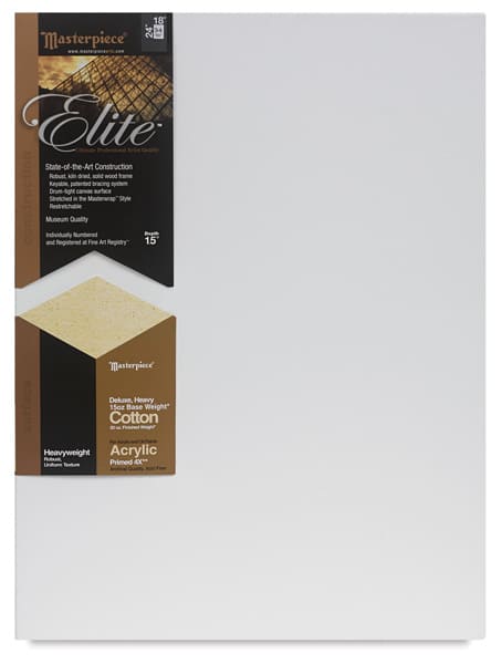 Open in modal - Masterpiece Elite Cotton Canvas - Front of Canvas with label
