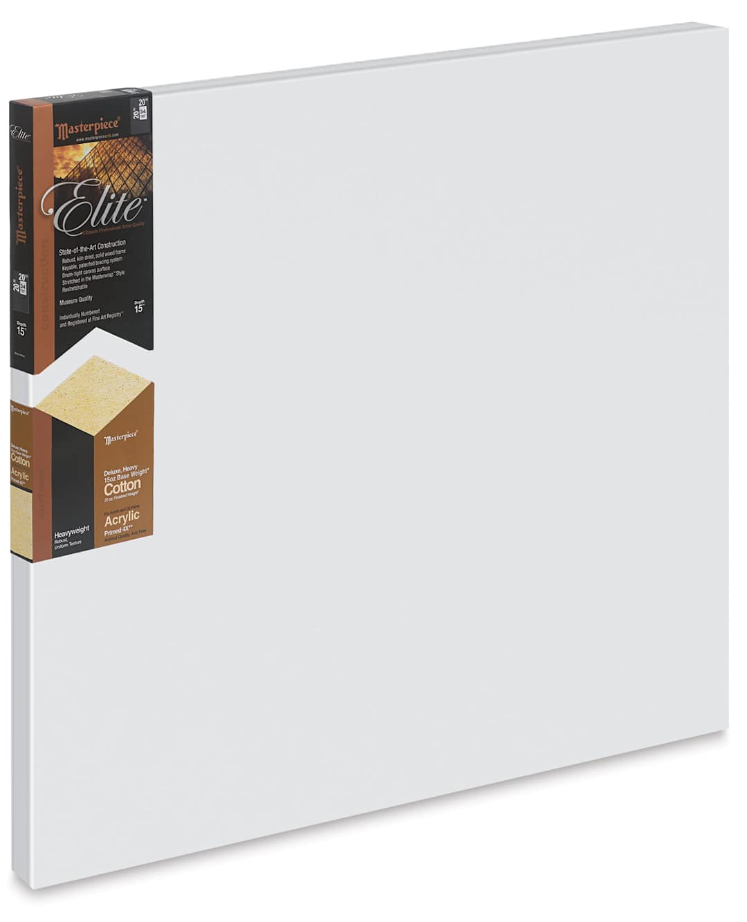 Open in modal - Masterpiece Elite Cotton Canvas - 20" x 20", Acrylic Primed