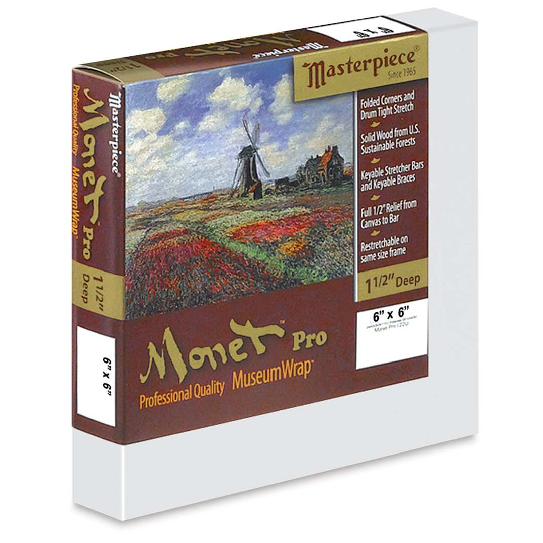 Open in modal - Masterpiece Monet Pro Artfix Linen Canvas - 6" x 6", Acrylic Primed