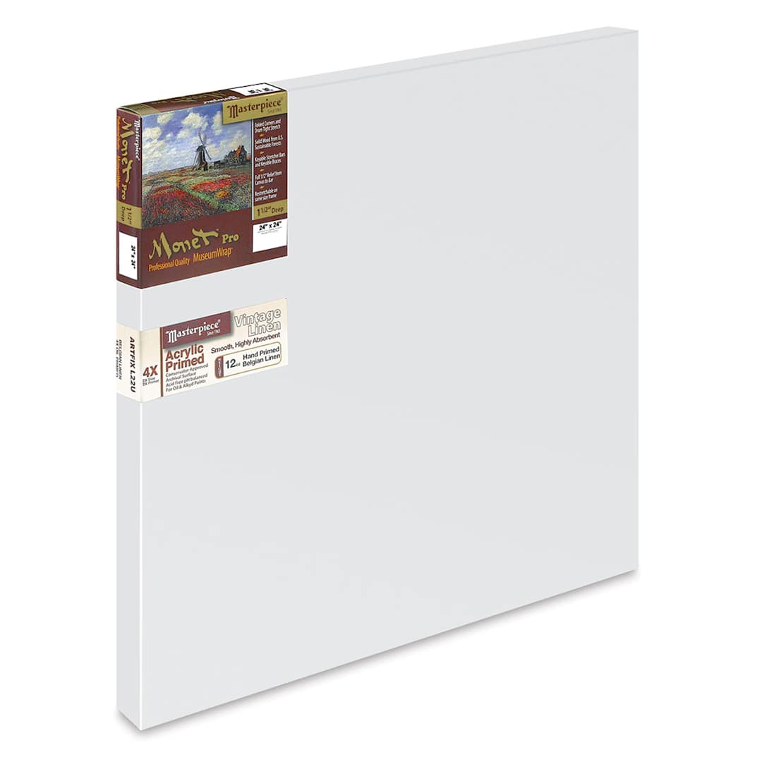Open in modal - Masterpiece Monet Pro Artfix Linen Canvas - 24" x 24", Acrylic Primed