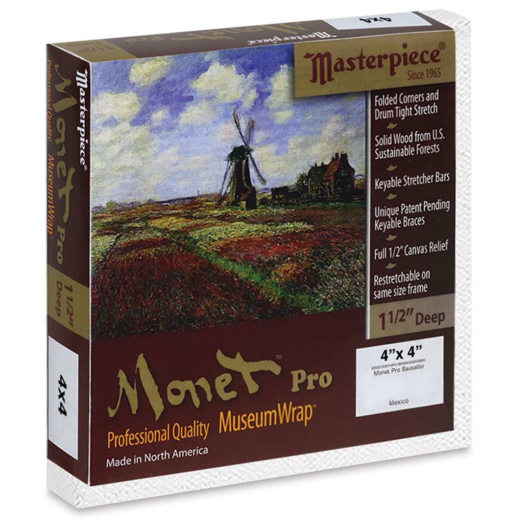 Open in modal - Masterpiece Monet Pro Sausalito Cotton Canvas - 4" x 4", Acrylic-Primed
