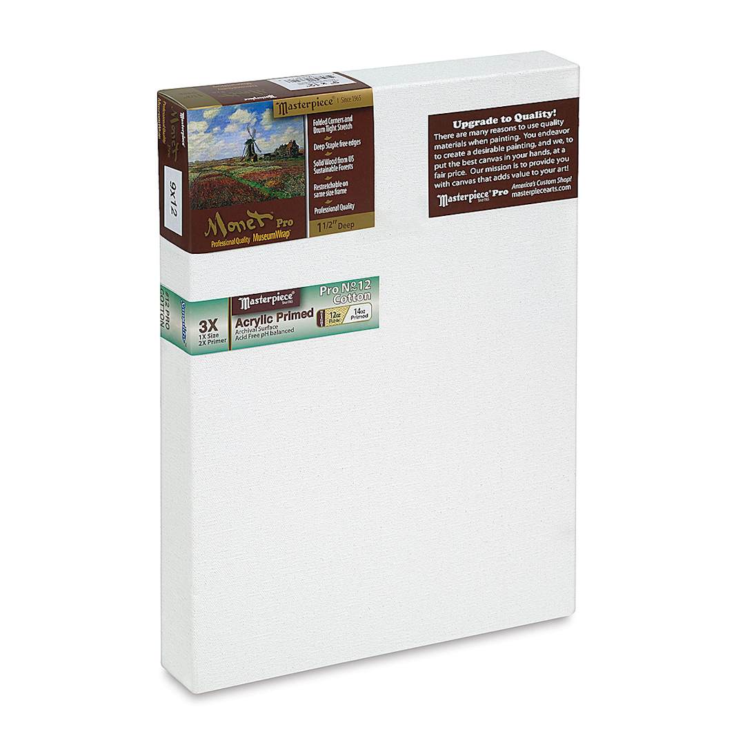 Open in modal - Masterpiece Monet Pro Sausalito Cotton Canvas - 9" x 12", Acrylic-Primed